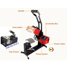Hat Cap Press Clamshell Multi Function Heavy Duty & Add On Modules to X-in-1