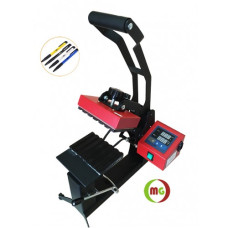Pen Press Clamshell Style Heat Transfer heavy Duty Machine for 6 pens also Add On X-in-1