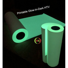 HTV PU Printable Glow in Dark Heat Transfer Vinyl-- 20"x1 yd