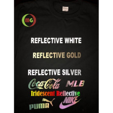 HTV  20" Black、Gold、White、Silver/ 24" Iridescent Reflective 1yd
