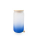 16oz Sublimation Coke-Can colored Frost Glass Cup w/Bamboo Lid & Strew