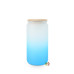 16oz Sublimation Coke-Can colored Frost Glass Cup w/Bamboo Lid & Strew